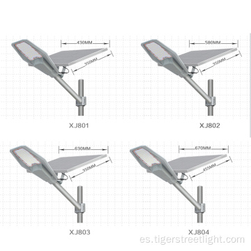 Lámpara LED de aluminio al aire libre Luz de calle de energía solar